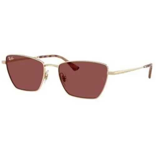 Ray-ban RB 3783 Pale Gold / Dark Violet 921375 Size 53 Sunglasses