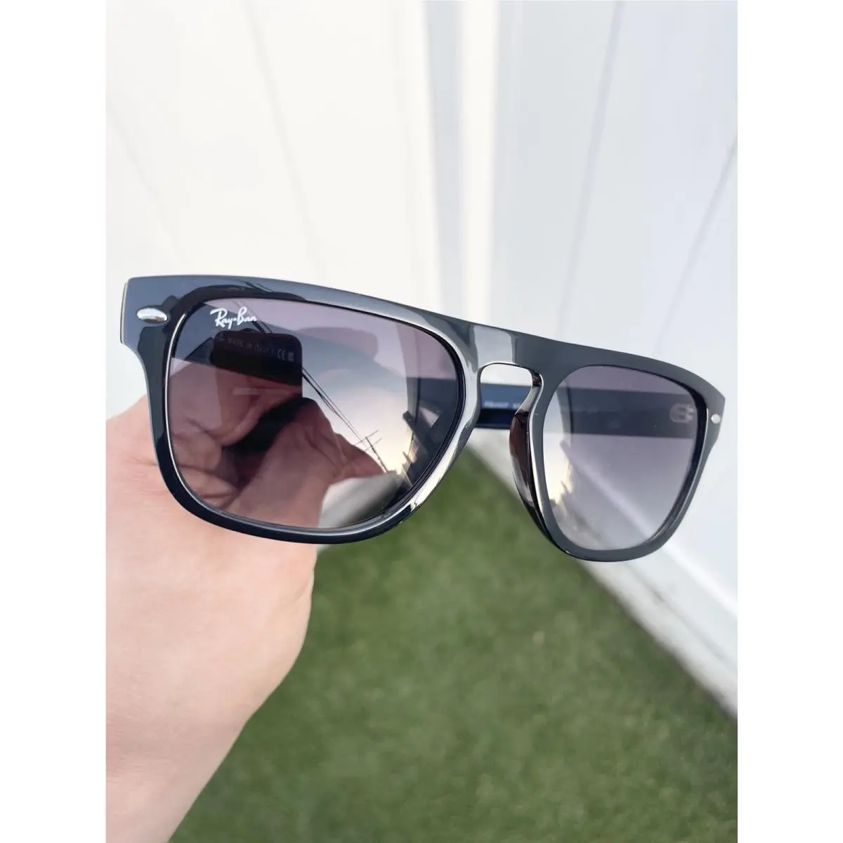 Ray Ban RB4407 4407 Black Gradient Lens Size 57/19 Wide XL Fit by Ray-Ban
