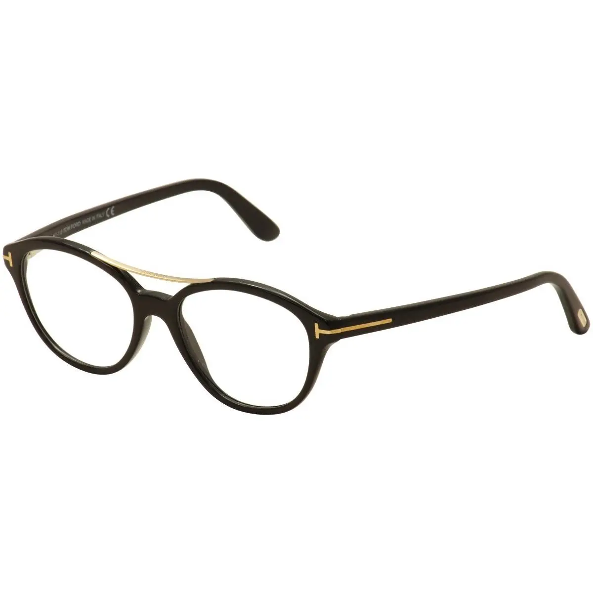 Tom Ford FT TF5412 001 Round Shiny Black 52 mm Eyeglasses