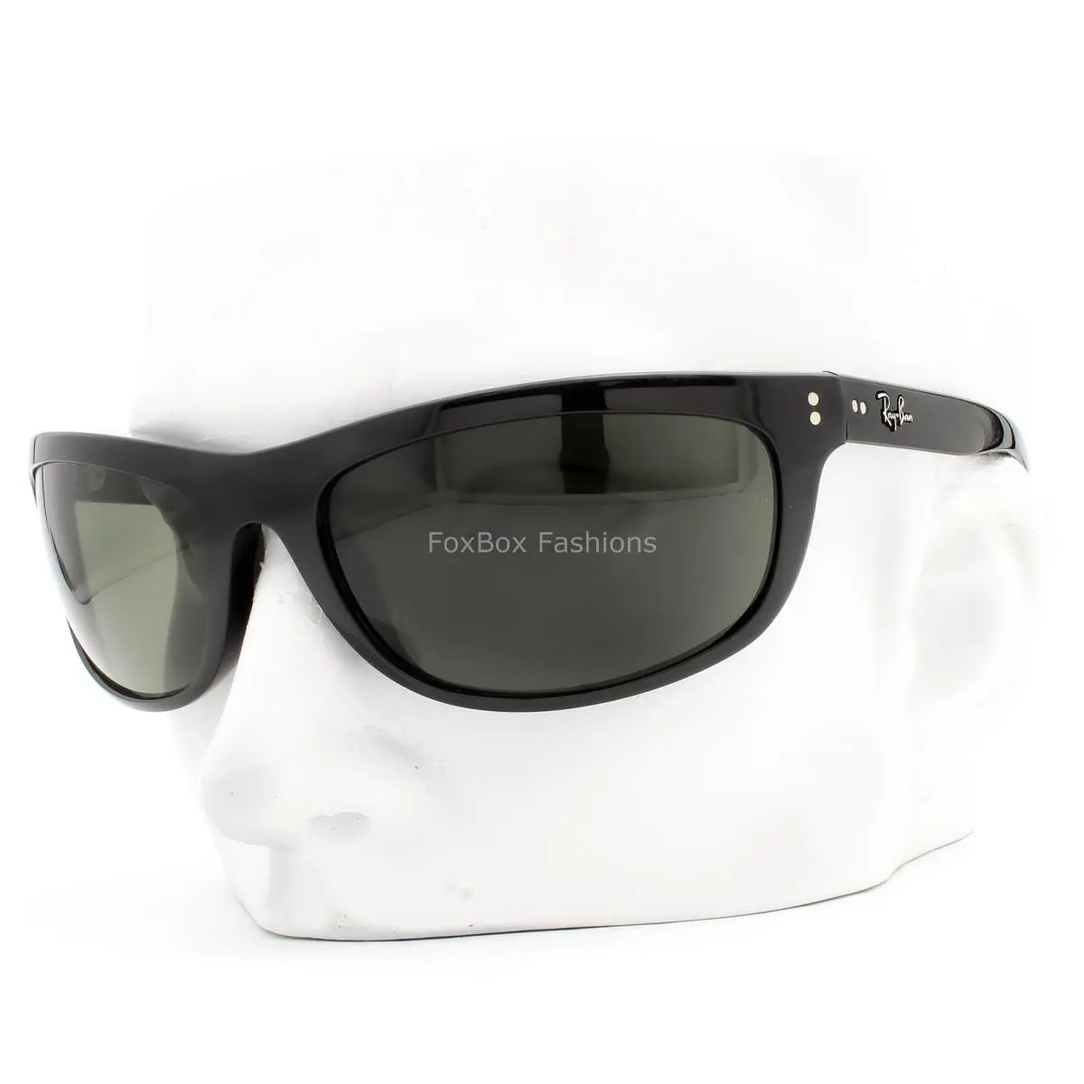 Ray-ban Balorama Sunglasses Black Green Polarized Glass RB 4089 601/58 with Case by Ray-Ban