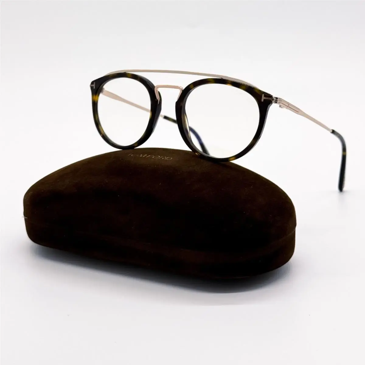 Eyeglasses TF5516 052 Round Havana/gold Women FT5516 052 Eyewear by Tom Ford