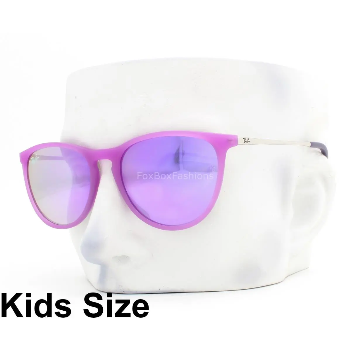 Ray-ban Junior Erika Sunglasses RJ 9060S 7008/4V Purple Rubber 50mm Kids W/pouch by Ray-Ban