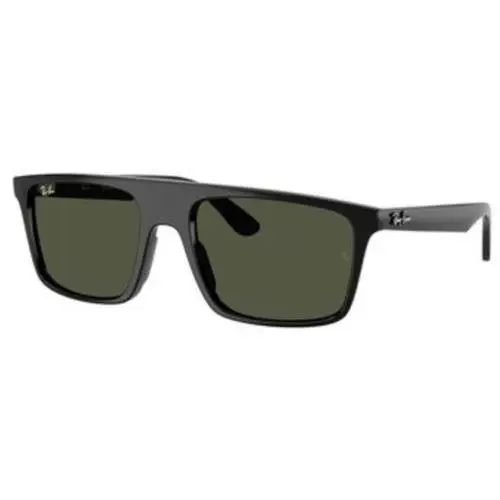 Ray-ban RB 2222 F Black / Green Crystal Standard 901/31 Size 57 Sunglasses by Ray-Ban