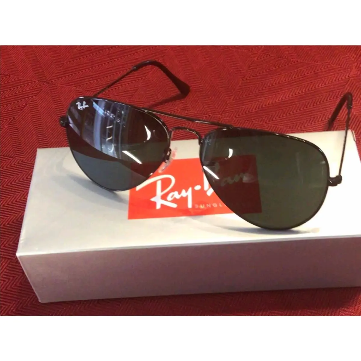 Ray Ban Aviator RB3025 Sunglasses Black Lenses Unisex by Ray-Ban