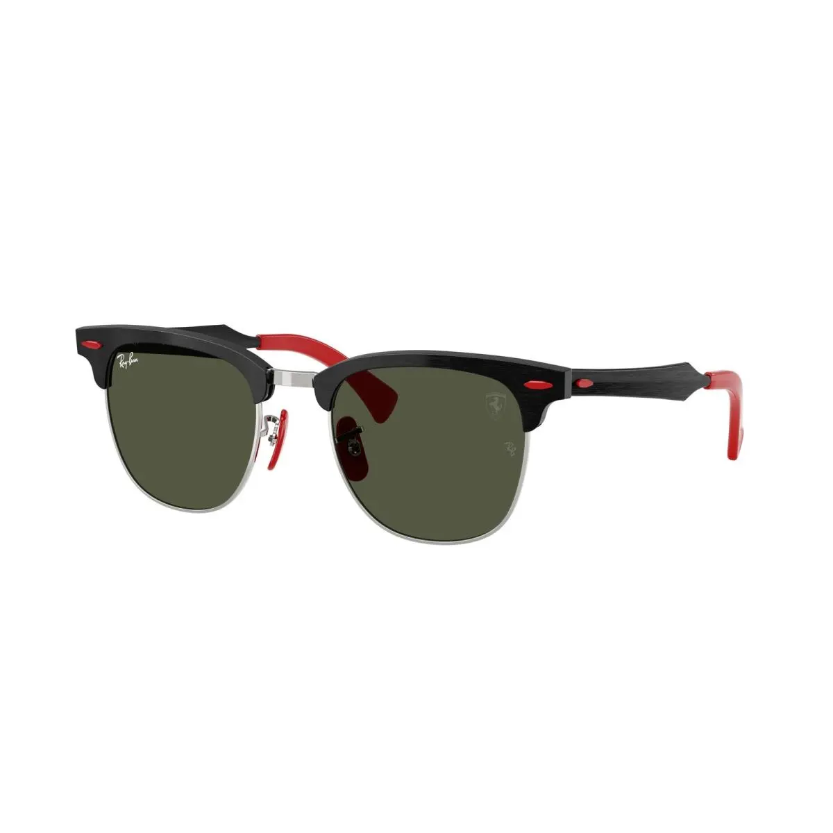 Ray-ban RB 3807 M Brushed Black On Silved Green F11031 Size 51 Sunglasses