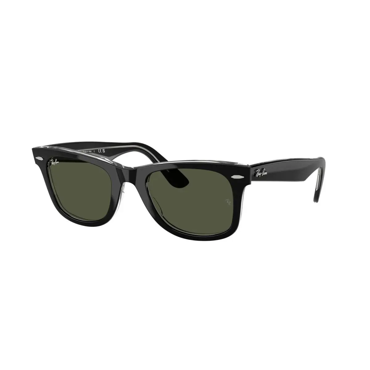 Ray-ban RB 2140 Black On Transparent / Green 129431 Size 50 Sunglasses