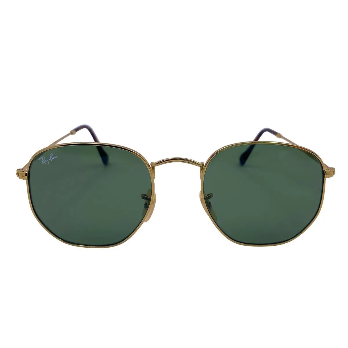 Ray-ban Sunglasses RB3548N Hexagonal Flat Gold Frame Green Classic Lenses 54mm by Ray-Ban