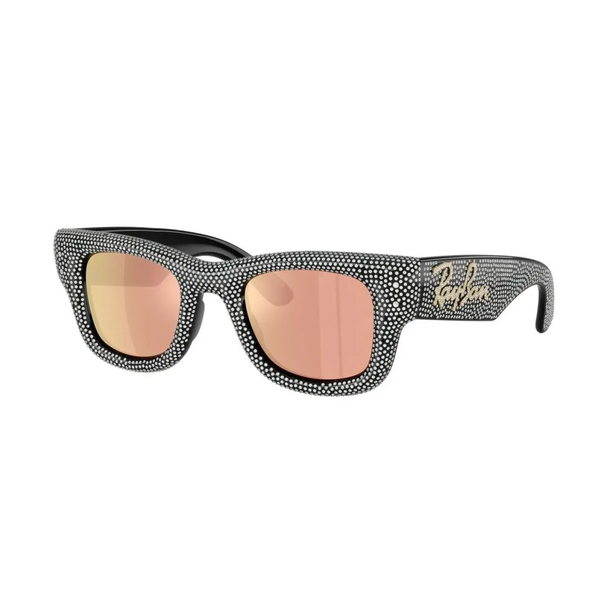 Ray-ban RB 4940 BP Black / Dark Brown Mirror Rose Gold 68657J Size 47 Sunglasses by Ray-Ban