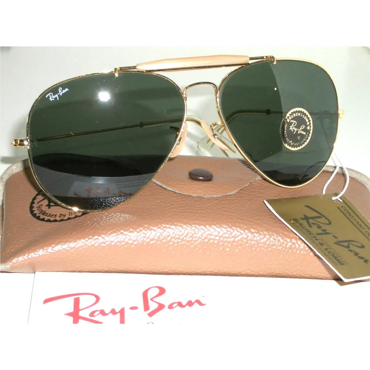 1980`s 62mm Vintage B L Ray Ban G15 Arista Outdoorsman II Aviator Sunglasses by Ray-Ban