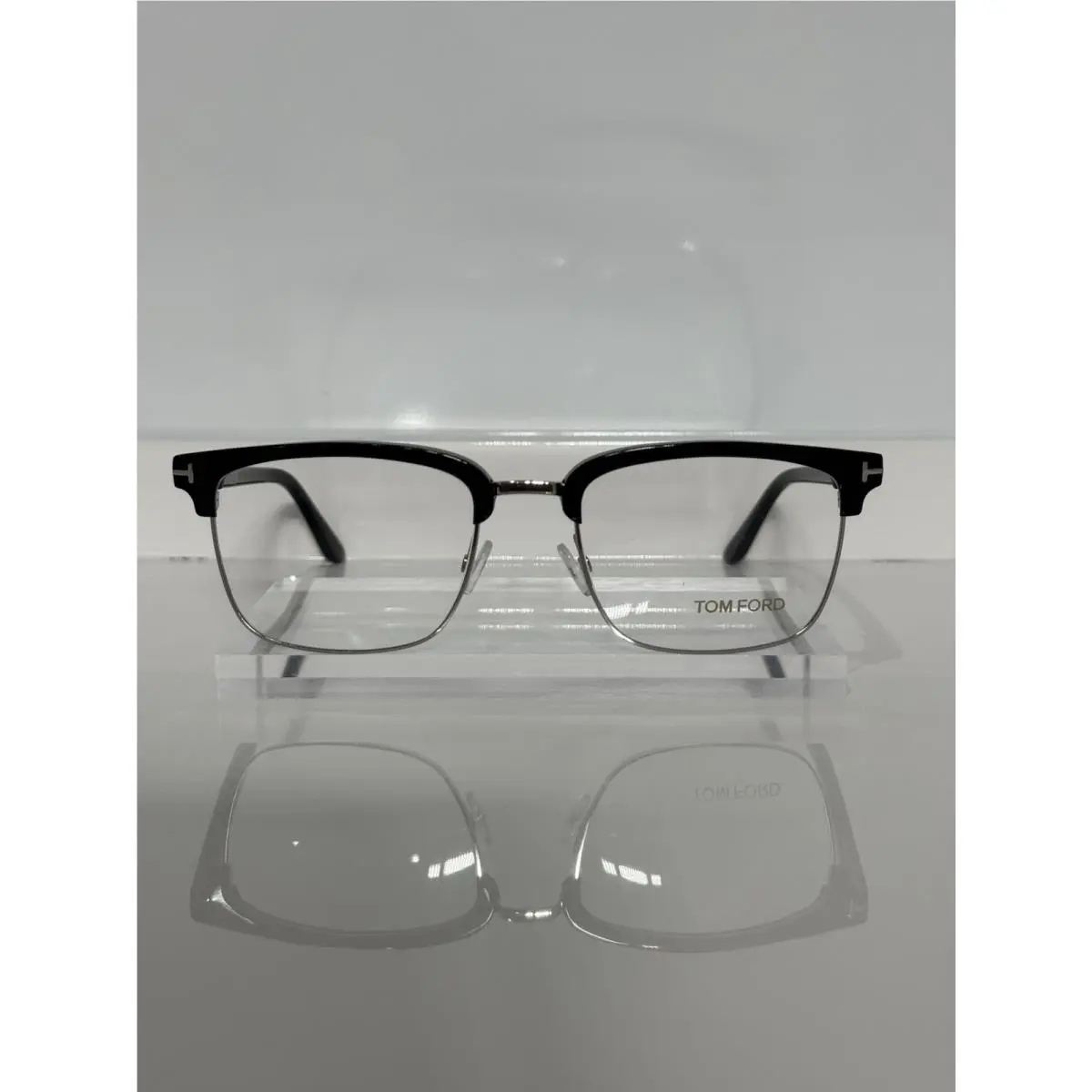 TF5504 005 Black Silver Unisex Eyeglasses 54mm by Tom Ford