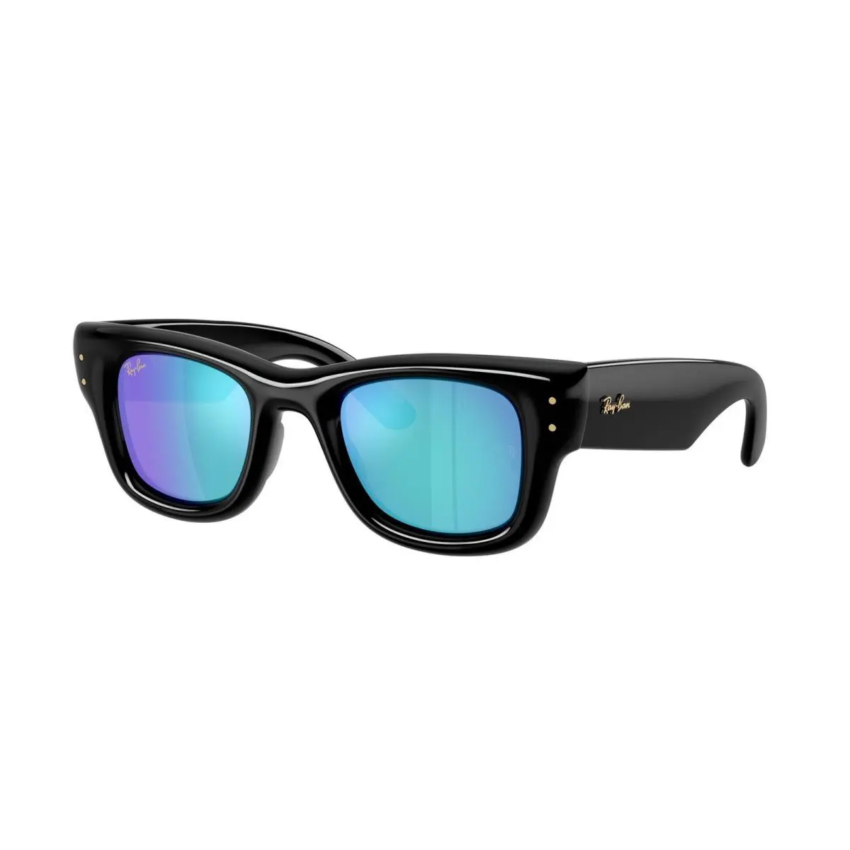 Ray-ban RB 4940 Black / Light Green Mirror Blue 601/55 Size 47 Sunglasses