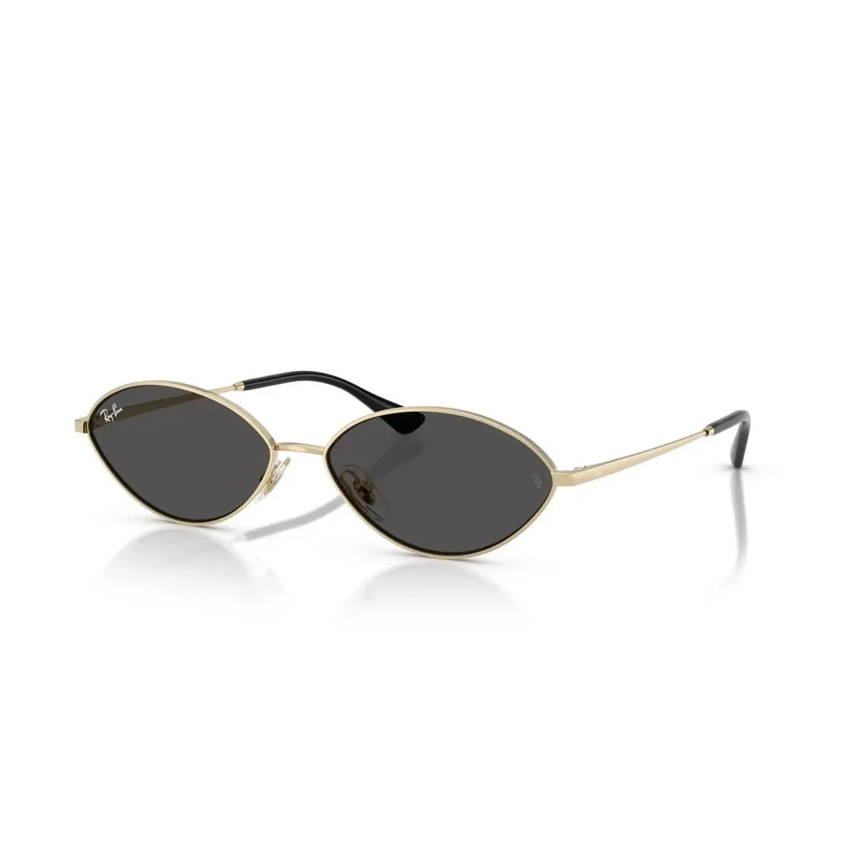 Ray-ban Kai Pale Gold Dark Grey Oval Sunglasses - RB3757-92138759 by Ray-Ban