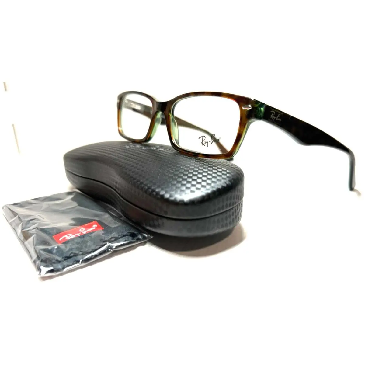 Ray Ban RB 5206 2445 Havana Green/spring Hinge Temple Eyeglasses 54-18 by Ray-Ban