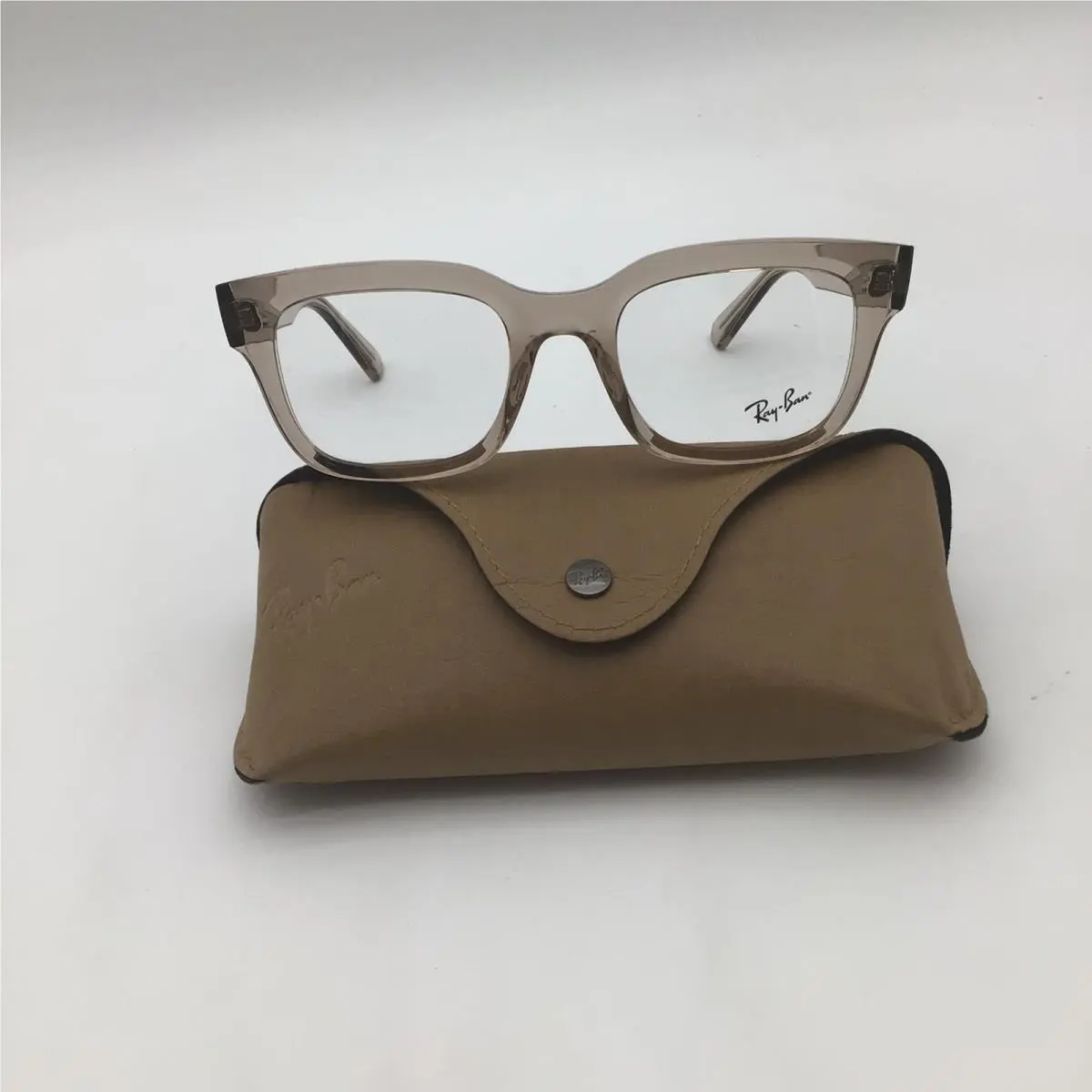 Ray-ban Chad RB7217 8317 Transparent Brown Eyeglasses Frames 54-22 145 by Ray-Ban