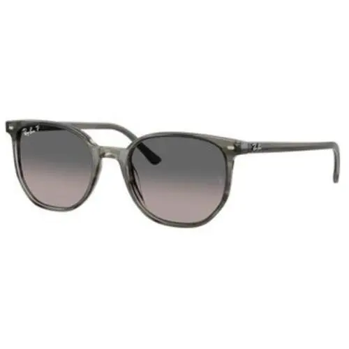 Ray-ban RB 2197 Striped Grey / Polar Gradient 1438M3 Size 52 Sunglasses