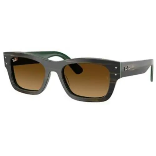 Ray-ban RB 7683 S Striped Green On / Gradient Brown 140285 Size 55 Sunglasses
