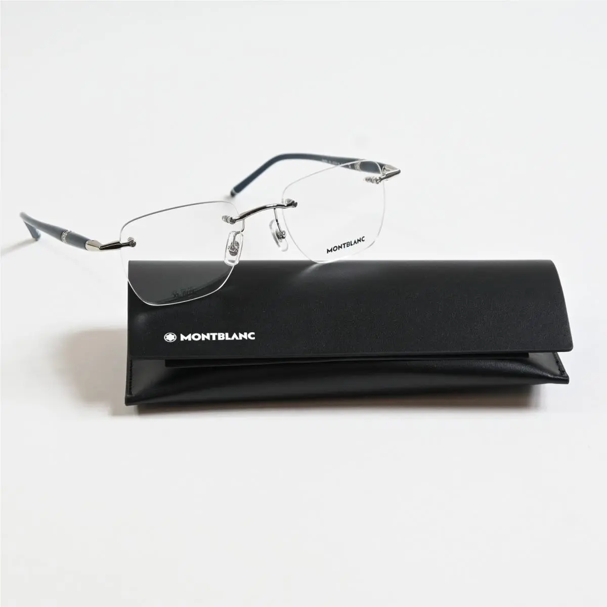 MB0346O 002 Mens Eyeglasses Silver/black 53mm by Montblanc