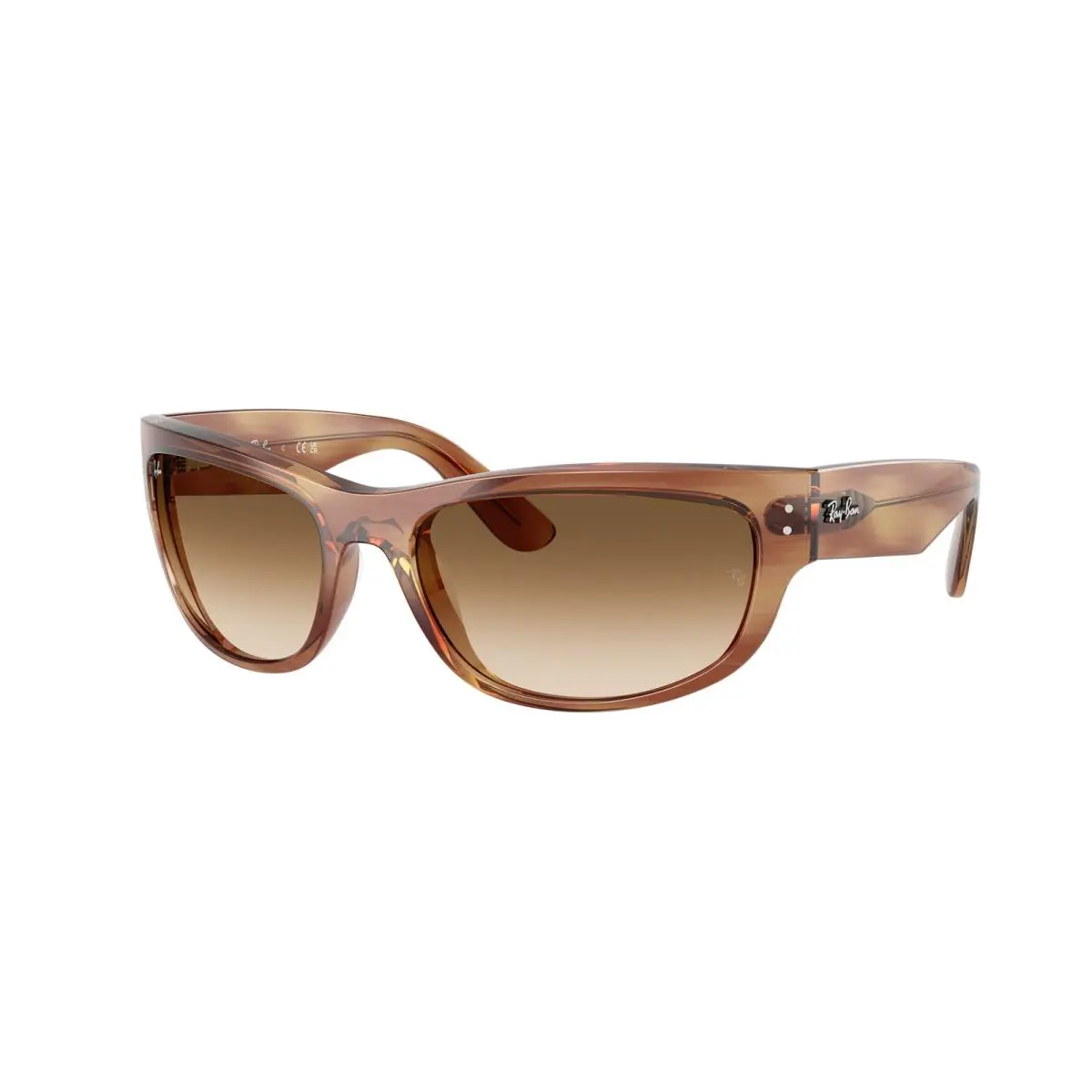 Ray-ban RB 2289 Striped Brown / Clear Gradient 140351 Size 63 Sunglasses