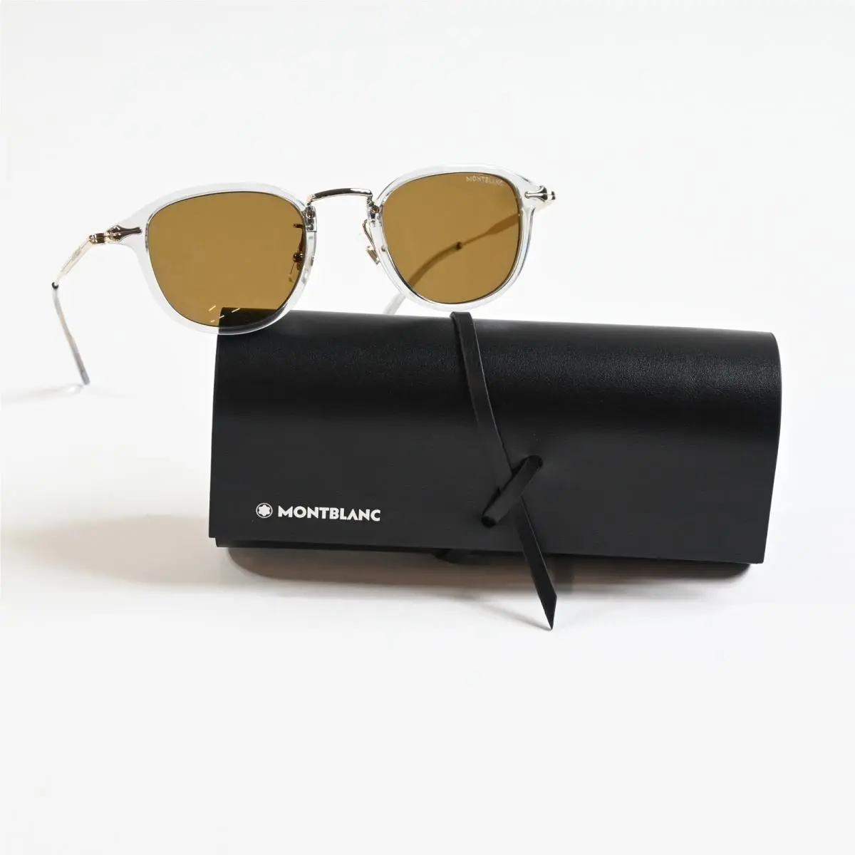 MB0336S 003 Mens Sunglasses Gray/gold/bronze 48mm by Montblanc