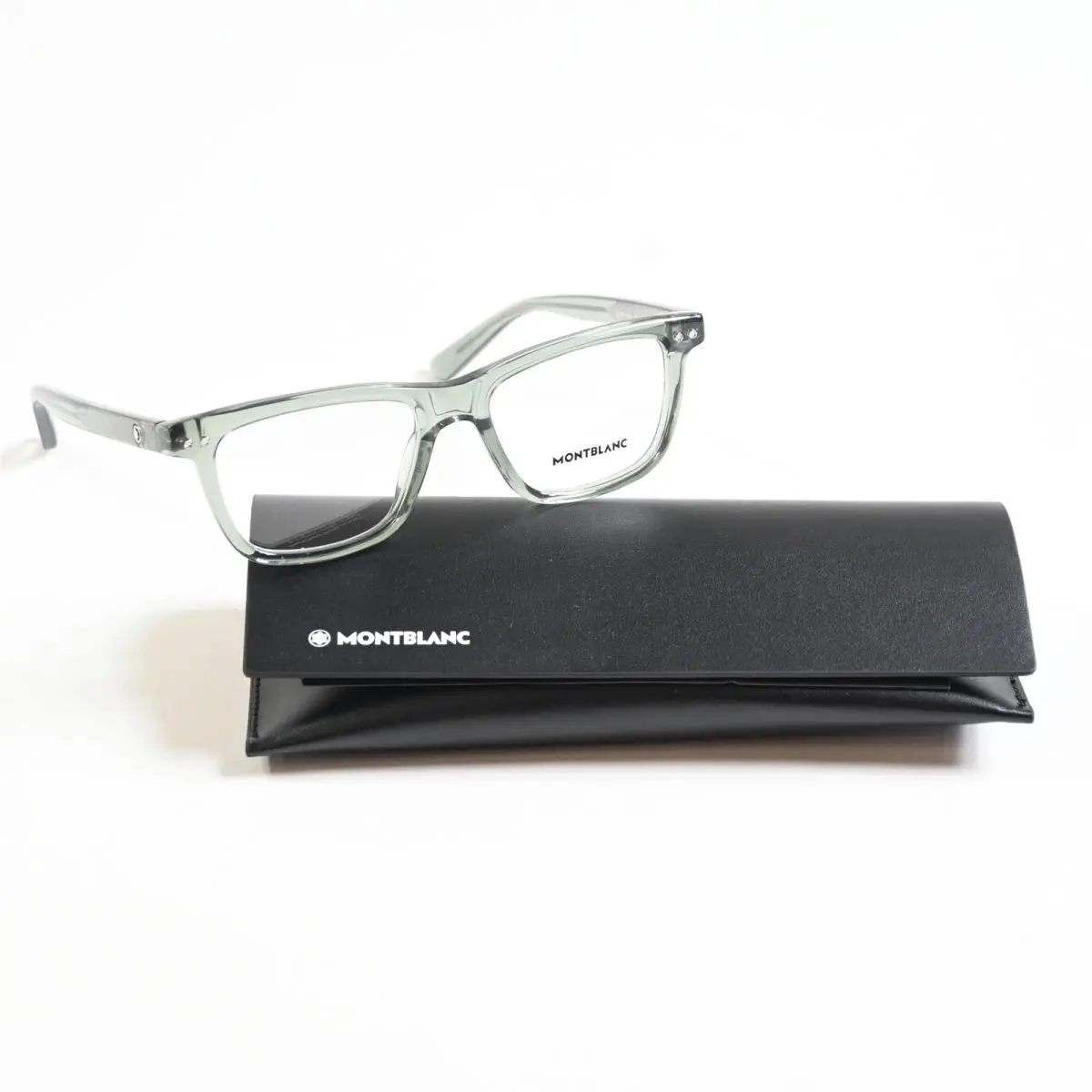 MB0322O 004 Mens Eyeglasses Clear Gray 51mm by Montblanc