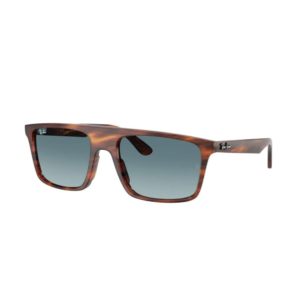 Ray-ban RB 2222 Striped Havana / Blue Gradient Grey 954/3M Size 55 Sunglasses