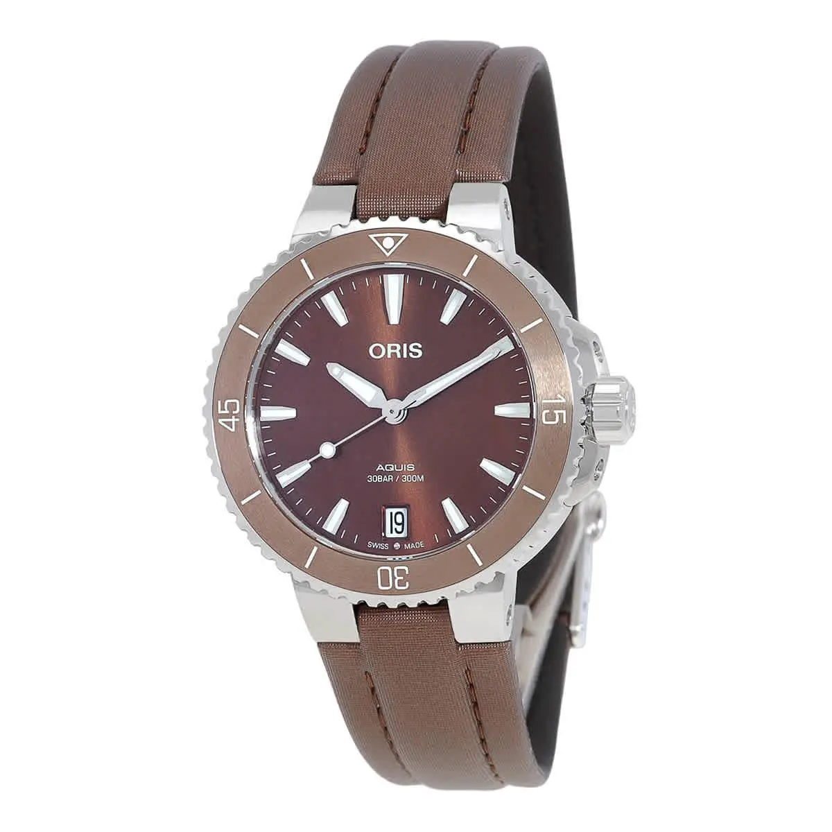 Aquis Automatic Brown Dial Watch 01 733 7731 4156-07 3 18 01FC by Oris