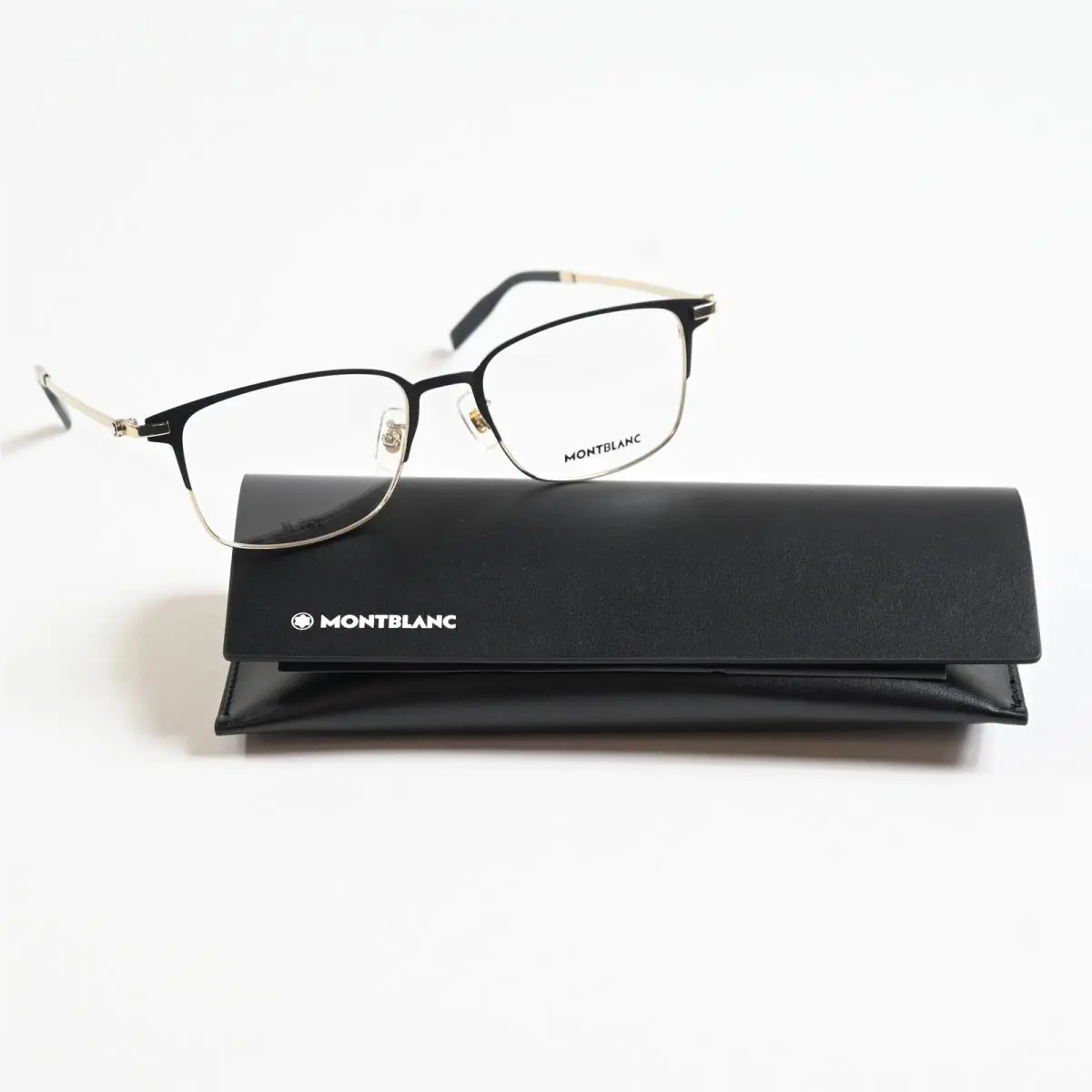 MB0314OA 002 Mens Eyeglasses Black/gold 54mm by Montblanc