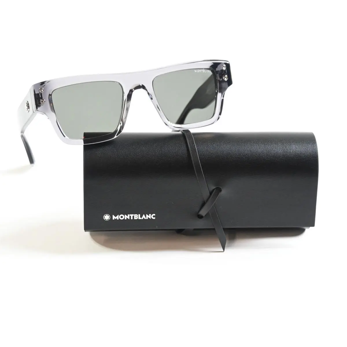 MB0253S 003 Mens Sunglasses Gray/brown 52mm by Montblanc