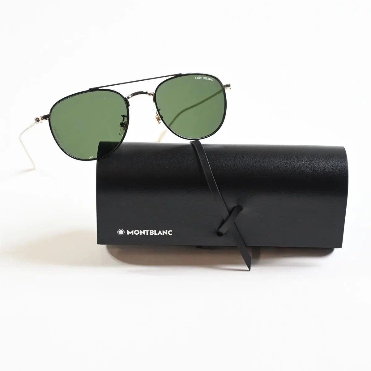 MB0211S 004 Mens Sunglasses Gold/green 53mm by Montblanc