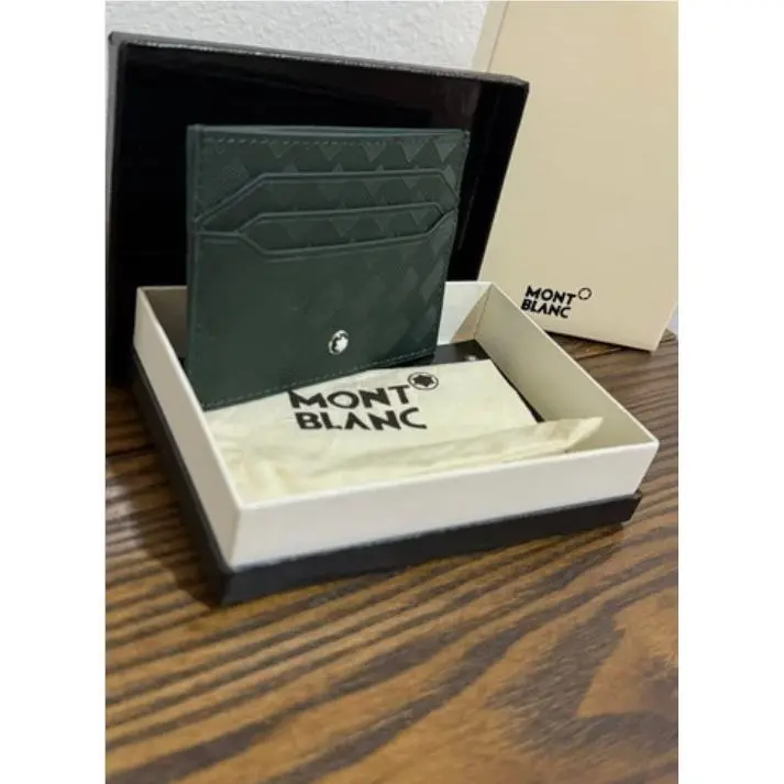 Meisterstück 6CC Green Leather Card Holder Slim Wallet Gift Box by Montblanc