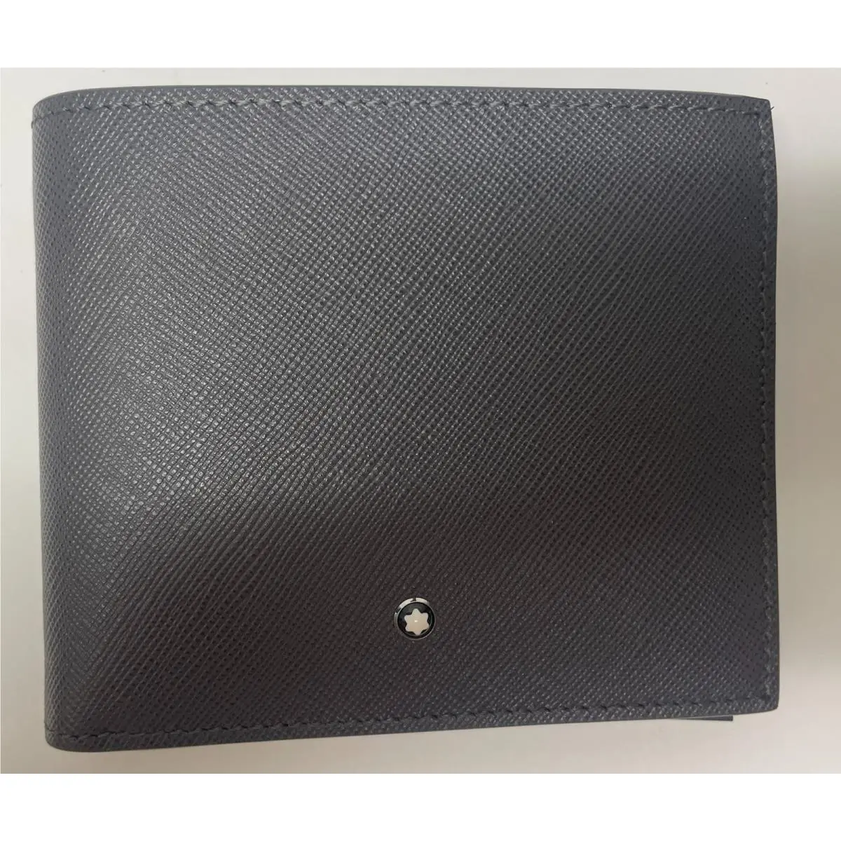 Montblanc Sartorial 8cc Graphite Grey Leather Bifold Wallet 128588