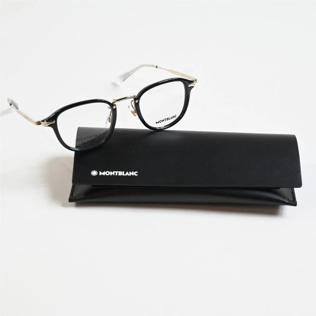 MB0336O 001 Mens Eyeglasses Black/gold 48mm by Montblanc