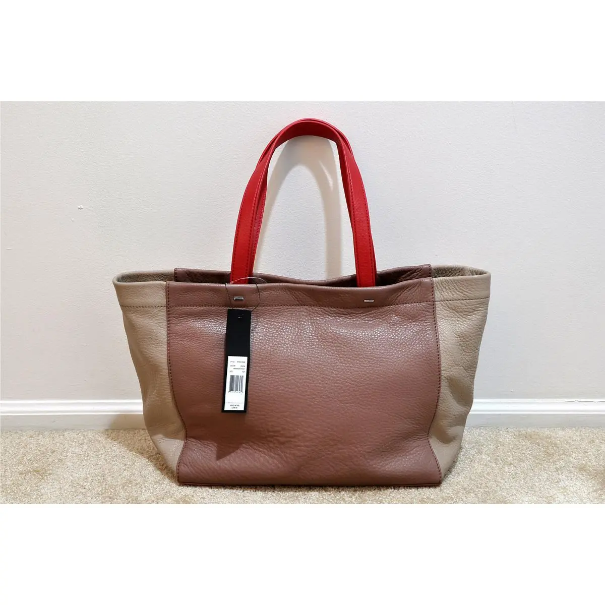 Marc BY Marc Jacobs What`s The T Leather Tote Colorblock Woodland Multi