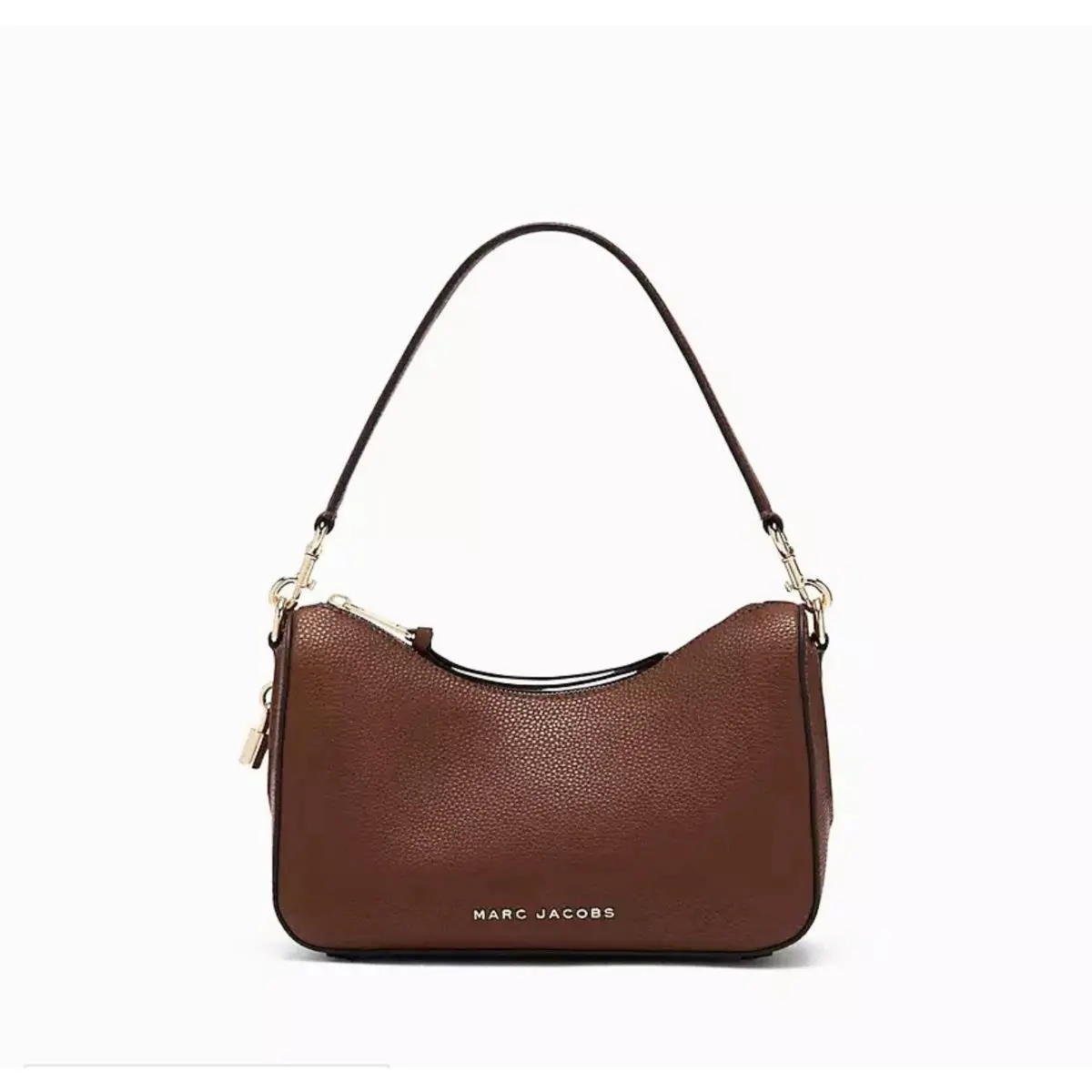 Marc Jacobs Drifter Small Convertible Shoulder Bag Pebbled Leather Cognac