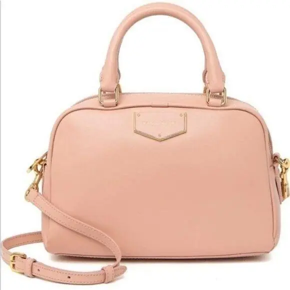 Voyager Leather Mini Satchel Luxury Italian Leather Pink by Marc Jacobs