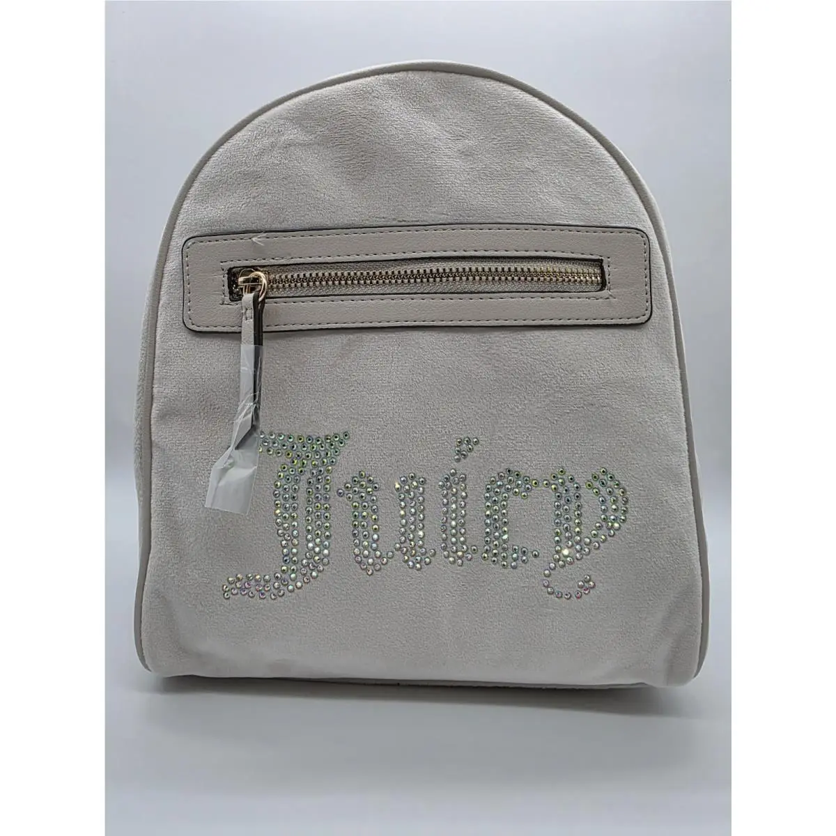 Angel Big Spender Backpack Ivory Velvet Bling Logo by Juicy Couture