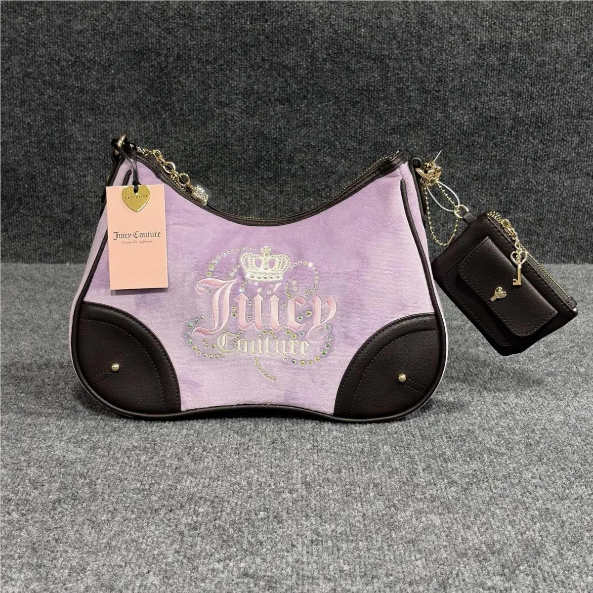 Dreamy Juicy Shoulder Bag Womens Medium Lavender Coin Purse by Juicy Couture