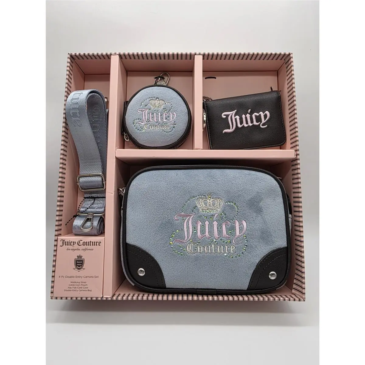 4 Pc Boxed Camera Bag Gift Box Set - Pouch Wallet Bag by Juicy Couture