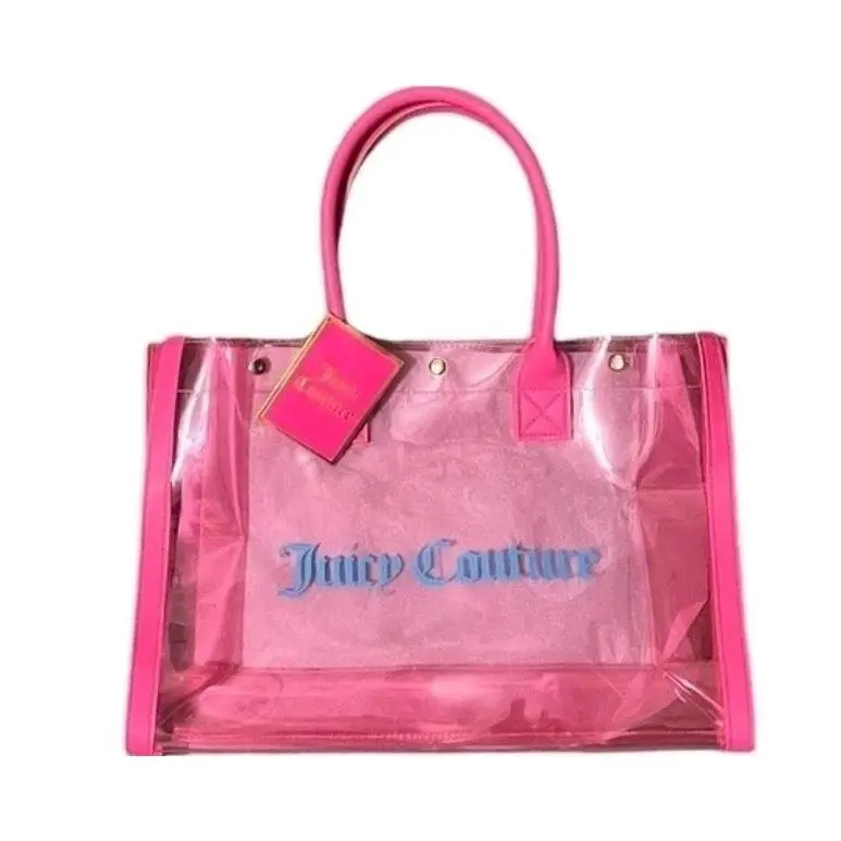 Juicy Couture y2K Neon Pink Clear Tote Bag