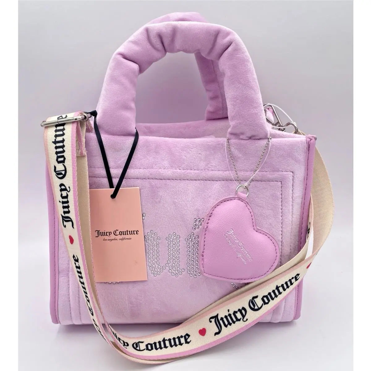 Bag Extra Spender Mini Tote Fondant Pink Velvet Velour Purse by Juicy Couture