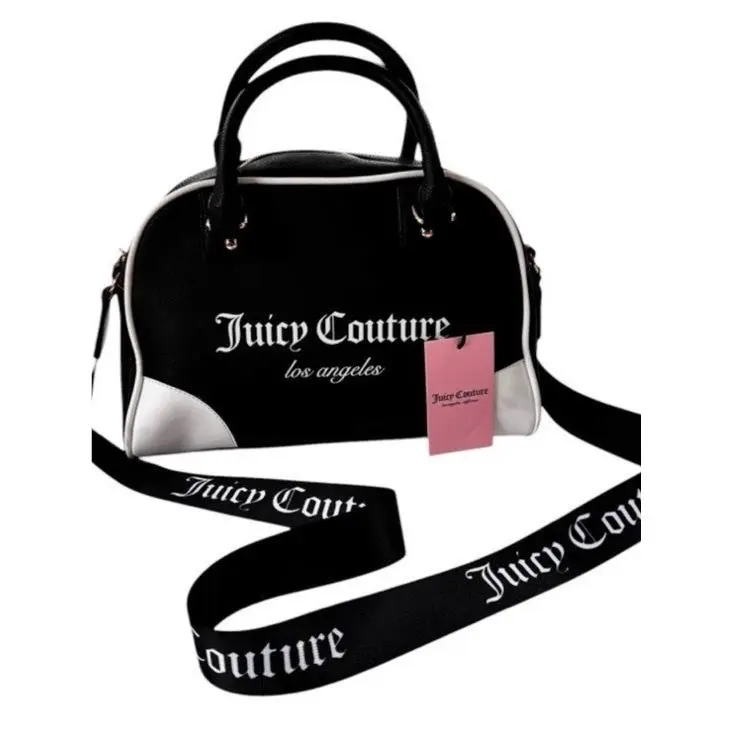 Fashionista Sports Bowler Bag Satchel Crossbody Dome Black by Juicy Couture