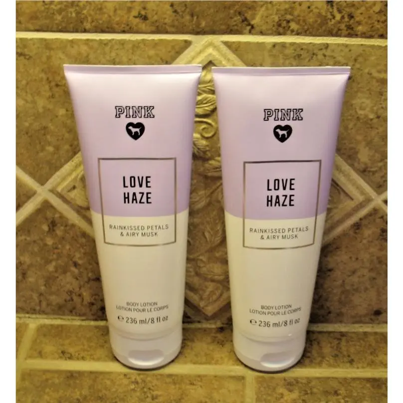 Victoria`s Secret Pink Love Haze Body Lotion 8 oz Lot OF 2 by Victoria's Secret