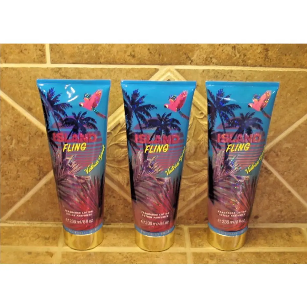 Victoria`s Secret Island Fling Body Lotion 8 oz Lot OF 3 by Victoria's Secret