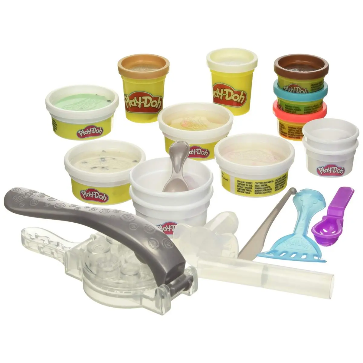 Play-doh Kitchen Creations Rollzies Rolled Ice Cream Set with 4 Cans Brown/a