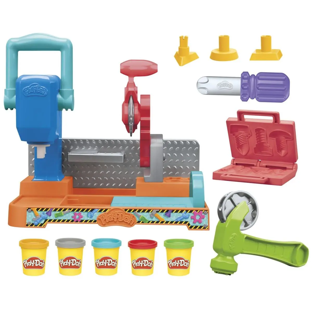 Play-doh Stamp Saw Tool Bench Playset Medium Various Colours
