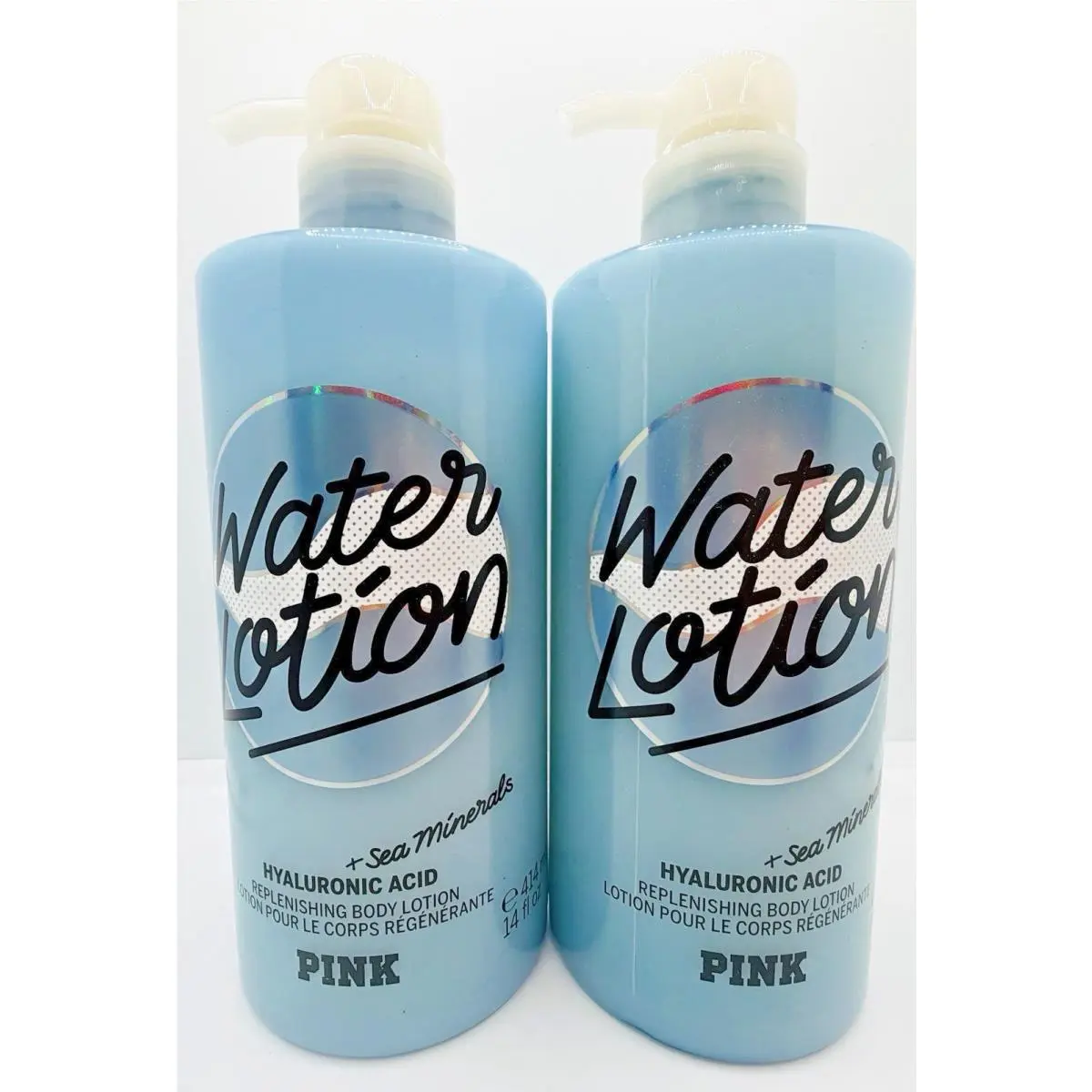 Victoria`s Secret Pink Water Replenishing Body Lotion 14 Oz x2
