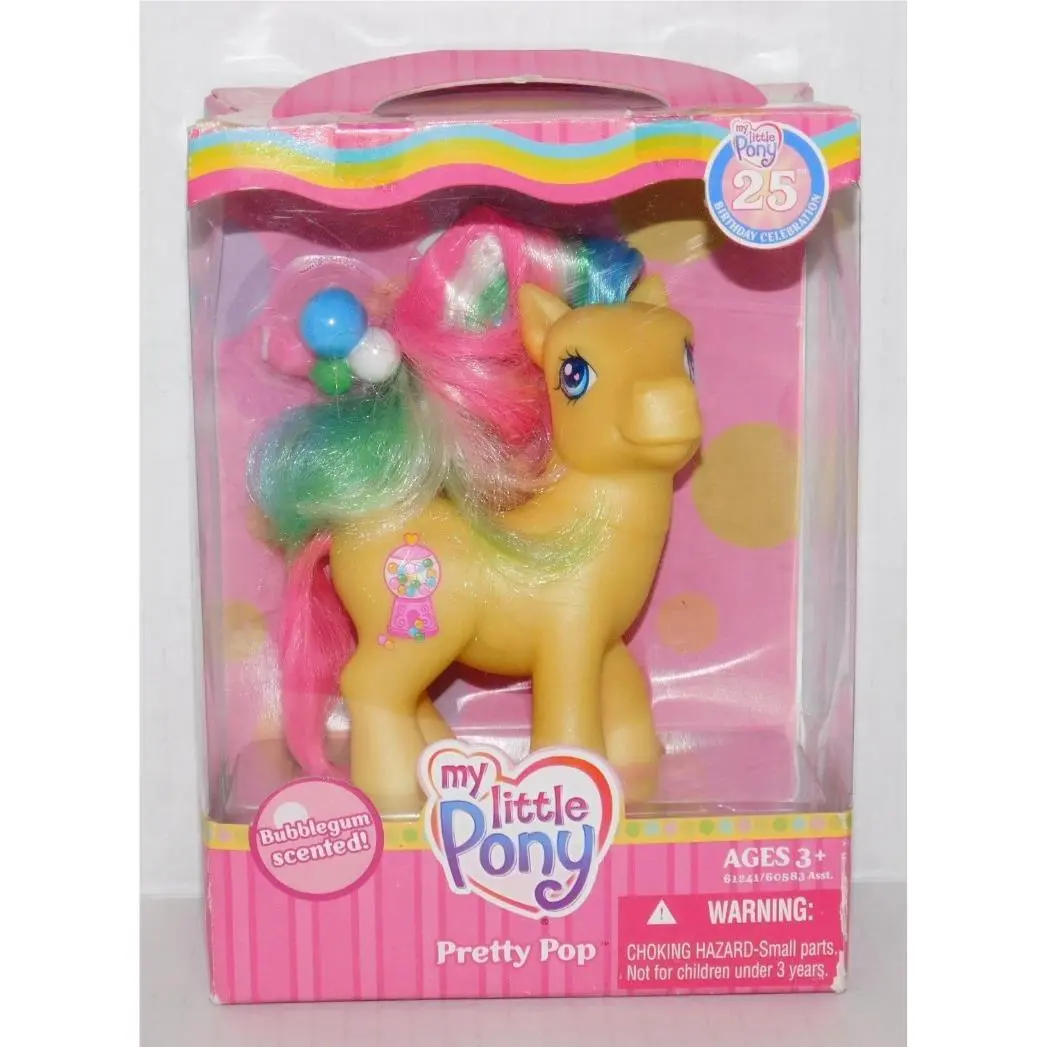 2007 My Little Pony Pretty Pop Bubblegum Scent 25th Anniversary Hasbro
