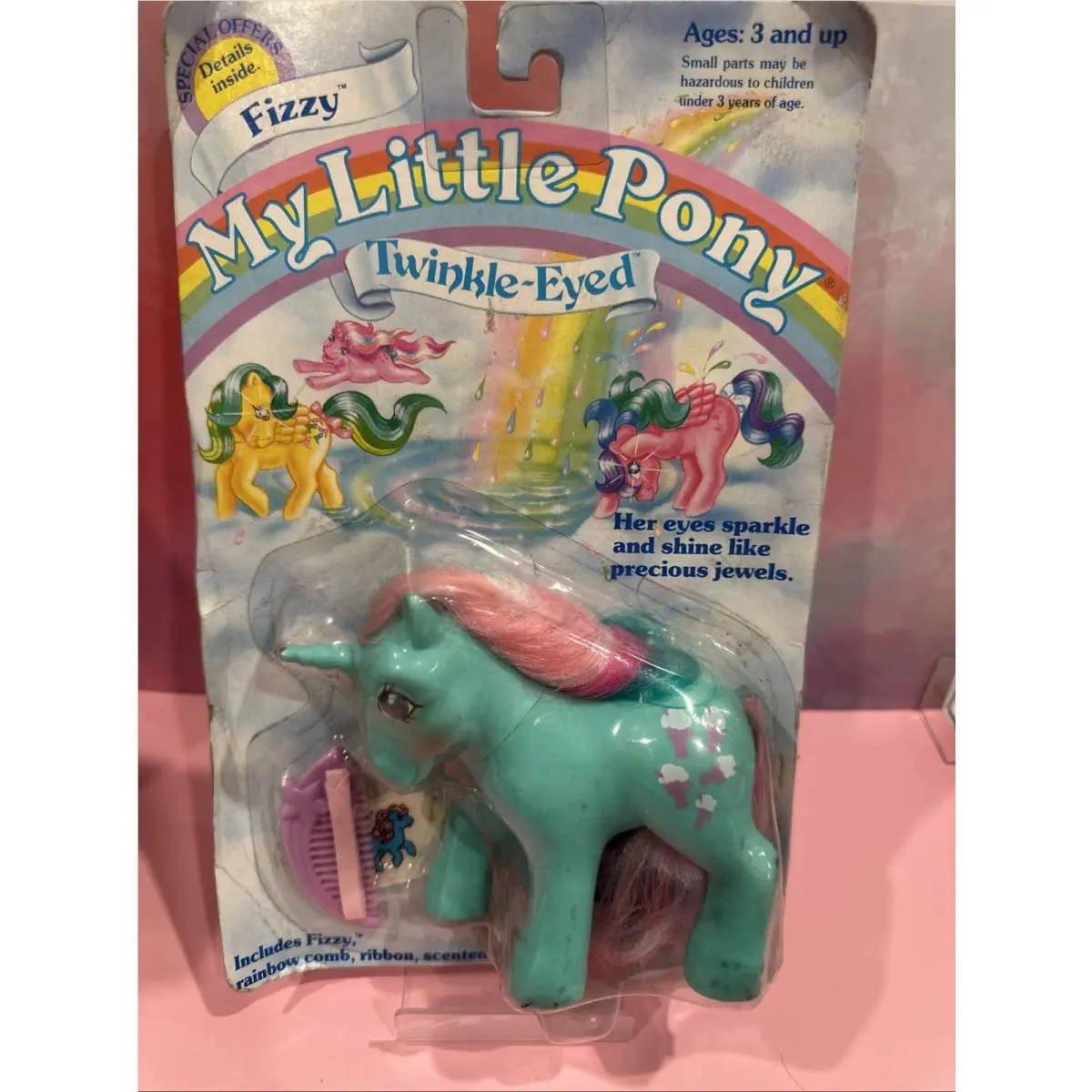 My Little Pony Twinkle-eyed Fizzy On Card G1 Vintage Nos Moc Poor 2