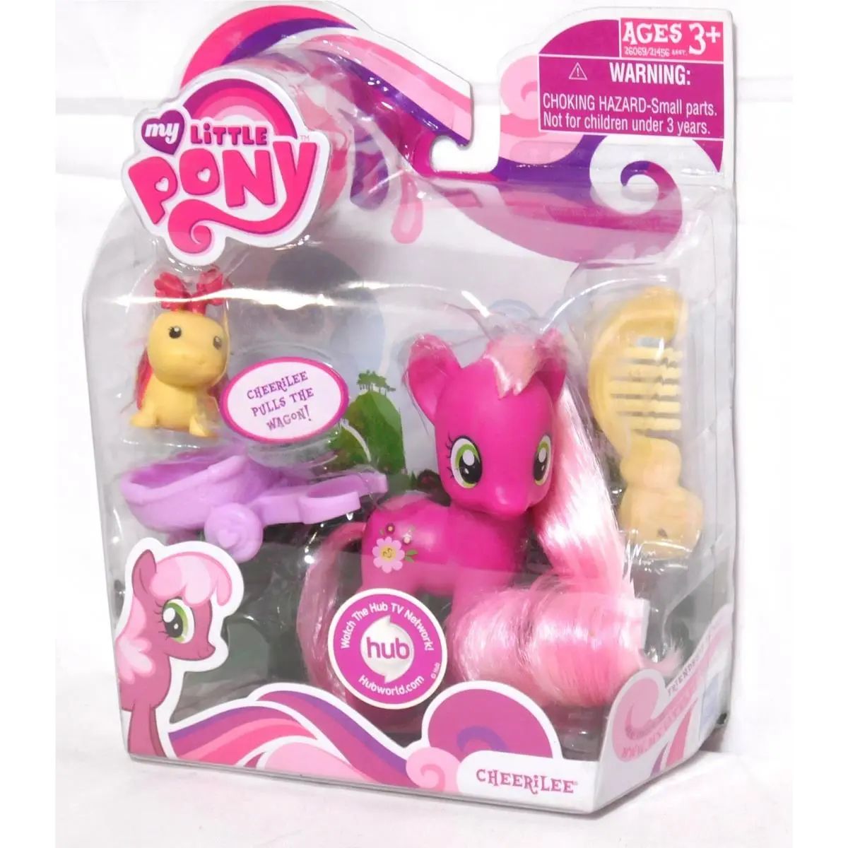 2011 My Little Pony Cheerilee Ladybug Friend Wagon Brushable Dvd Hasbro