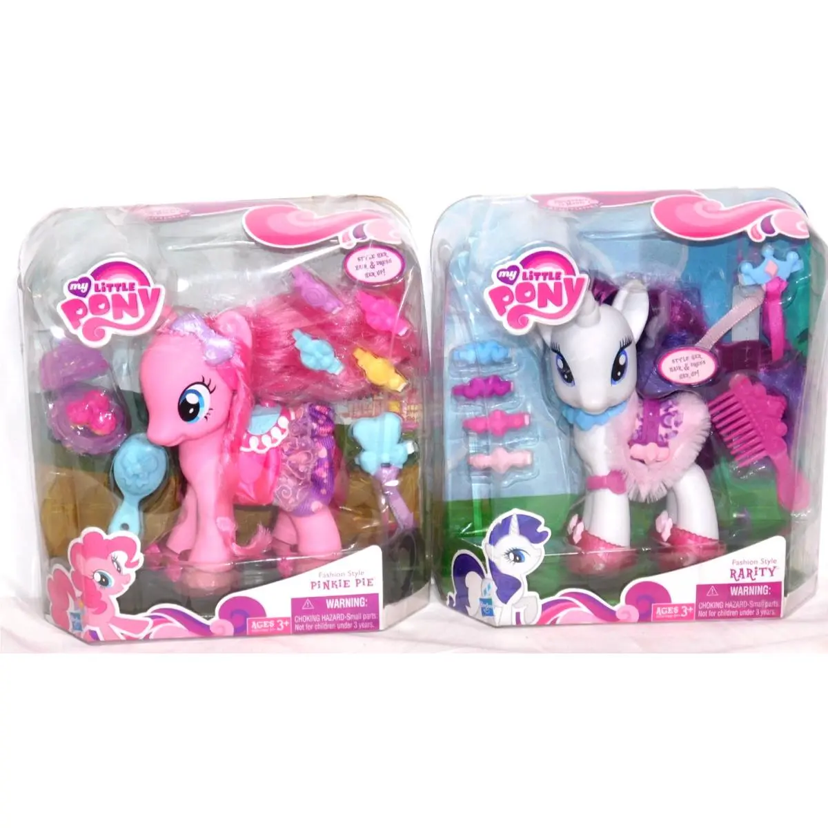 G-4 My Little Pony 2 Sets Pinkie Pie Rarity Fashion Style Brushable Hair